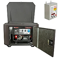 Генератор A-iPower A9000EAX в тихом зимнем кожухе 1200 RAL 8019 + блок автозапуска A-iPower 400 В, 25 А